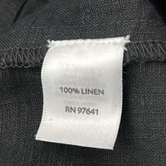 J Jill Dress Womens Medium Black 100 Linen Pocket Pullover Wide Strap Lagenlook - Picture 10 of 15